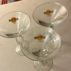 Hard Rock Cafe  Martini Glass bundle of 3